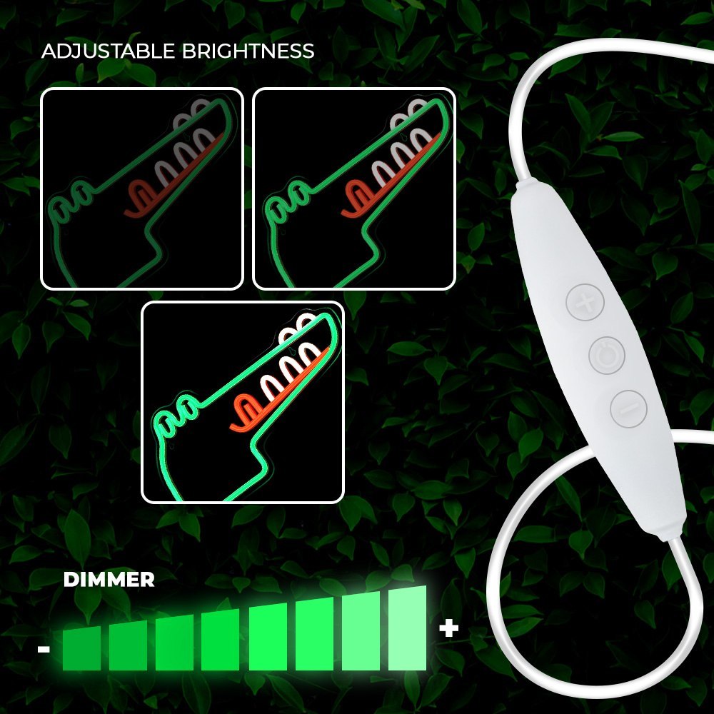 Neon PLEXI LED JURASSIC KROKODYL zielony FLNJ03 Forever Light